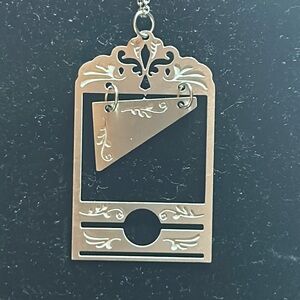 Guillotine stainless steel pendant
